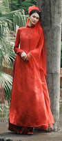 Nhu Chau A-line Mandarin Neck Mulberry Silk Floor Length Ao Dai - MEAN BLVD