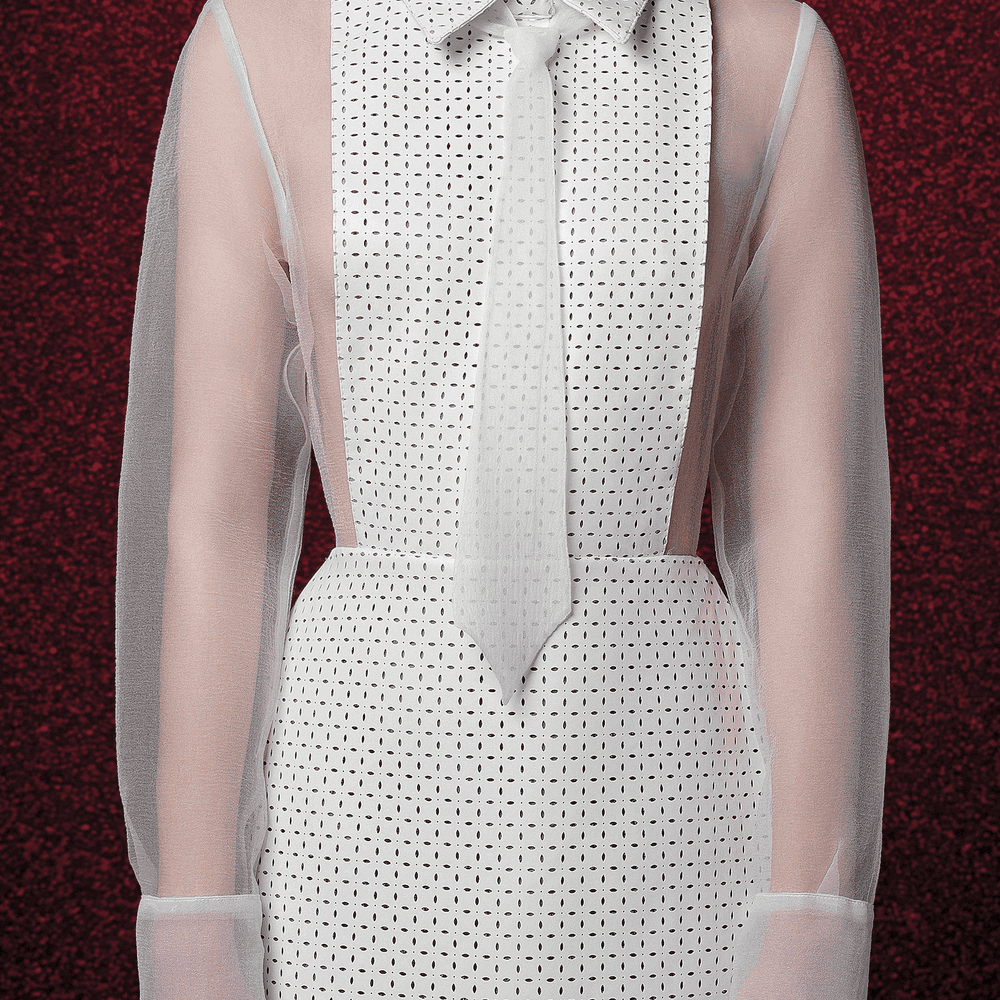 Nia A-line Cuff Sleeved Leather Mini Dress - MEAN BLVD