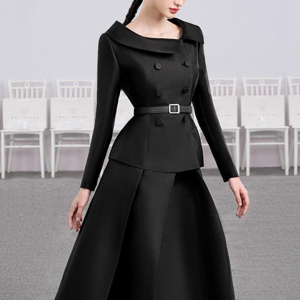 Night Fit and Flare Double Breasted Taffeta Top - MEAN BLVD