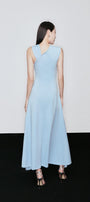 Nixie Slit Asymmetric Shoulder Cotton Spandex Ankle Length Dress - MEAN BLVD