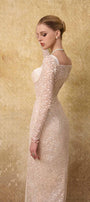 Noble Sheath Single Breasted Lace Midi Dress - MEAN BLVD