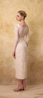 Noble Sheath Single Breasted Lace Midi Dress - MEAN BLVD