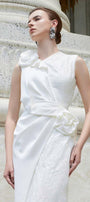 Nocturne Sheath Back Slit Jacquard Floor Length Dress - MEAN BLVD