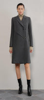 Noemi Straight Notch Lapel Cotton Knee-length Trench Coat - MEAN BLVD