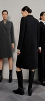 Noemi Straight Notch Lapel Cotton Knee-length Trench Coat - MEAN BLVD