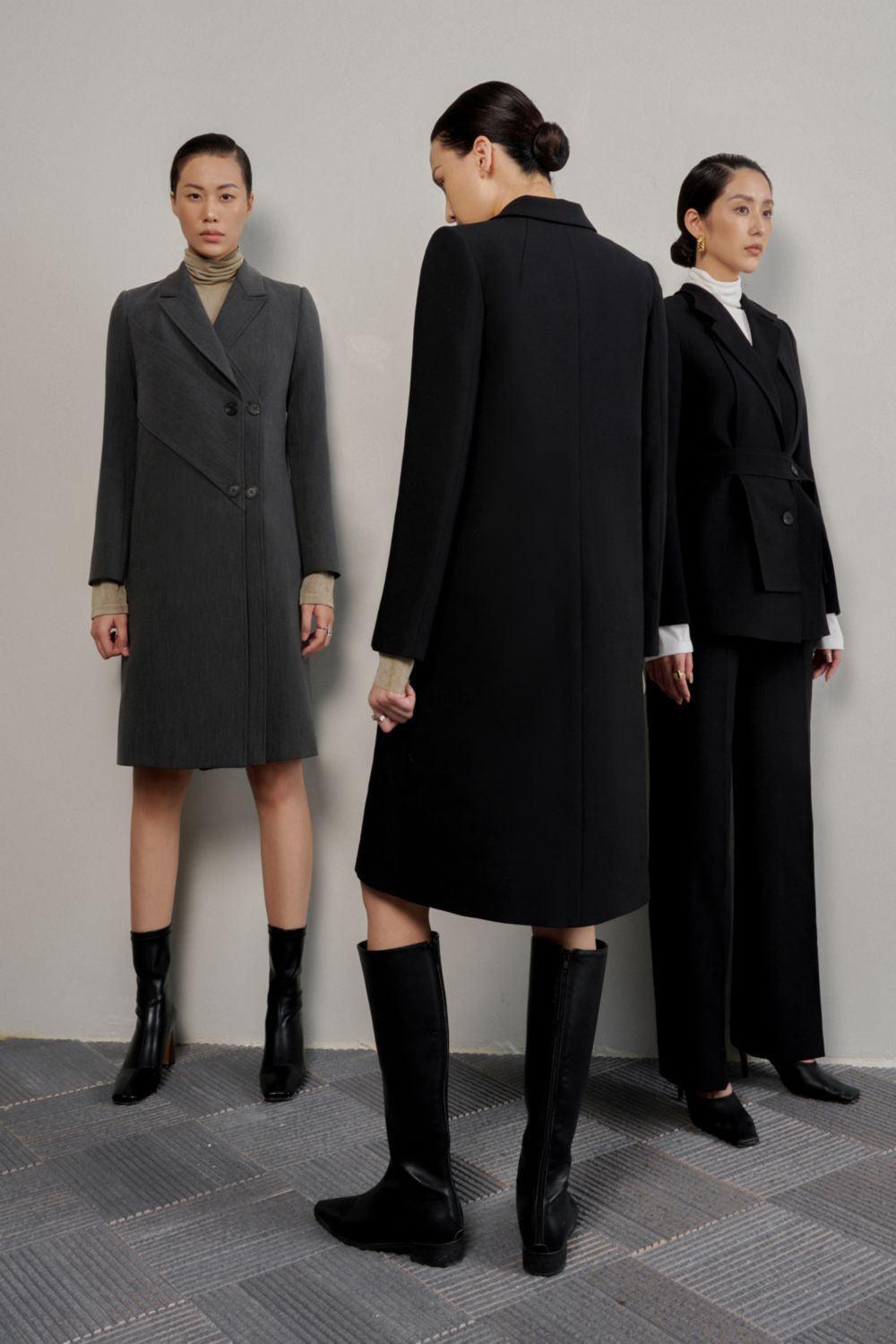Noemi Straight Notch Lapel Cotton Knee-length Trench Coat - MEAN BLVD