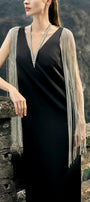 Nomad Straight V-Neck Silk Floor Length Dress - MEAN BLVD