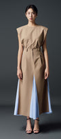 Nomi Straight Cap Sleeved Khaki Top - MEAN BLVD