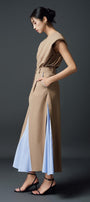 Nomi Straight Cap Sleeved Khaki Top - MEAN BLVD