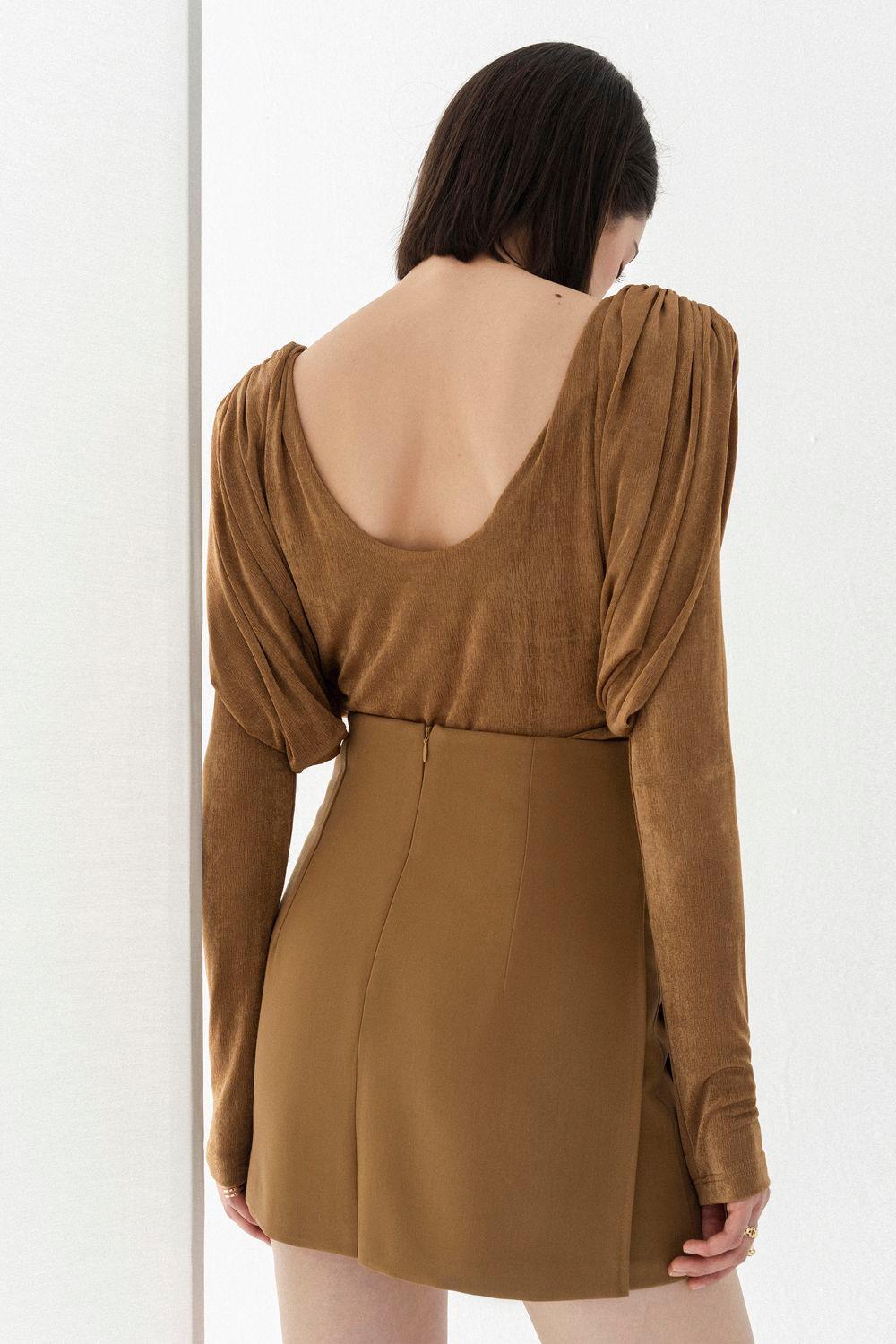 Nora A-line Back Zipper Polycotton Mini Skirt - MEAN BLVD