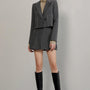 Nora Cropped V-Neck Cotton Blazer - MEAN BLVD
