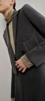 Nora Cropped V-Neck Cotton Blazer - MEAN BLVD