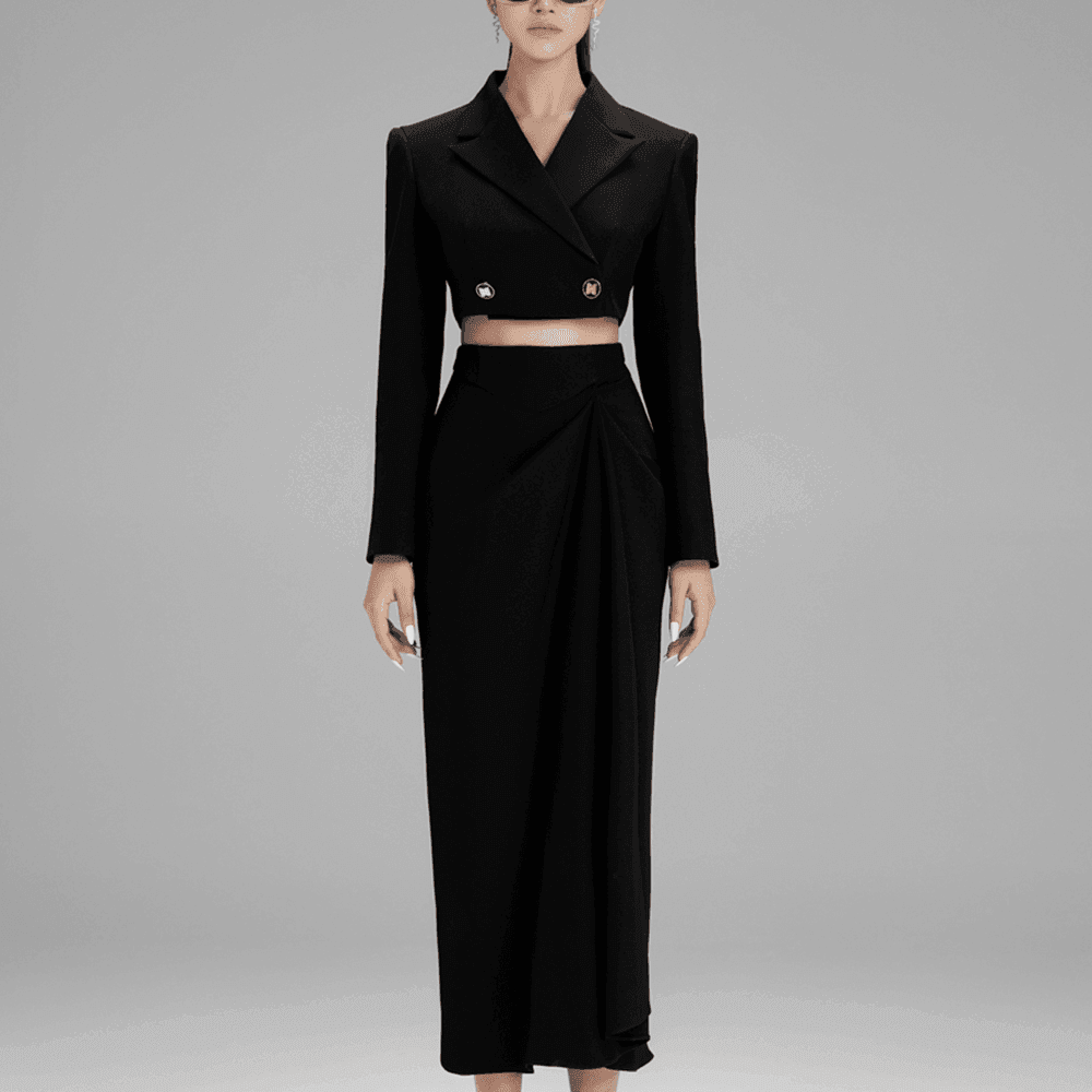 Nova Pencil High Waist Polycotton Midi Skirt - MEAN BLVD