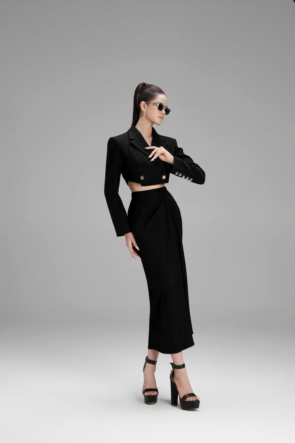 Nova Pencil High Waist Polycotton Midi Skirt - MEAN BLVD