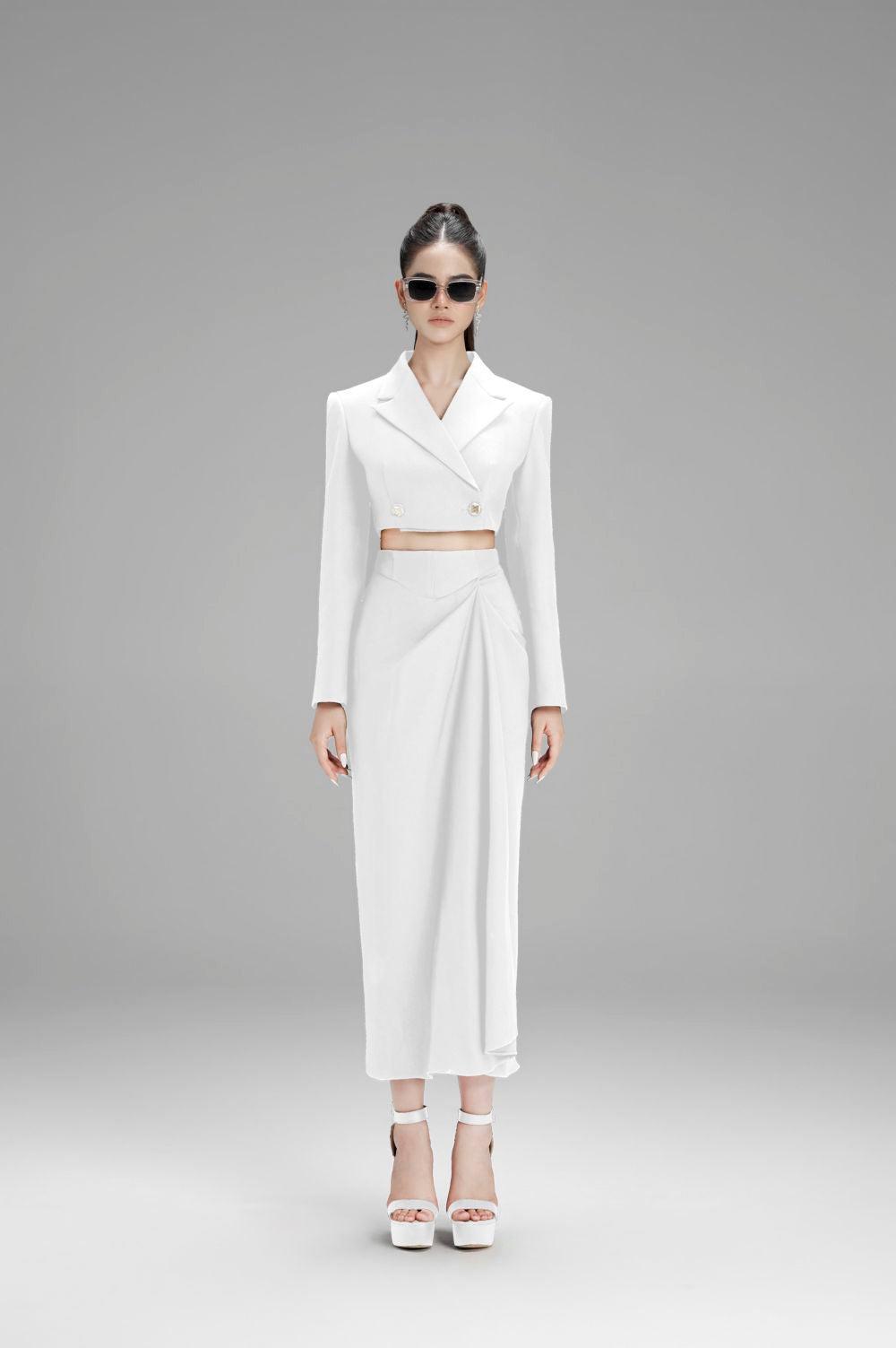 Nova Pencil High Waist Polycotton Midi Skirt - MEAN BLVD