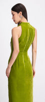 Nova Slit Cowl Neck Velvet Ankle Length Dress - MEAN BLVD