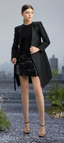 Nova Structured Square Shoulder Brocade Coat - MEAN BLVD