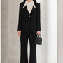 Novah Straight Ribbed Twill Floor Length Trousers - MEAN BLVD