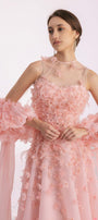 Novak Ball Gown Flower Applique Silk Organza Floor Length Dress - MEAN BLVD