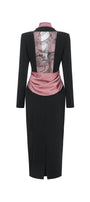 Numinous Shirt Square Shoulder Poly Silk Ankle Length Dress - MEAN BLVD