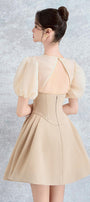 Nymph A-line Puffy Sleeved Taffeta Mini Dress - MEAN BLVD