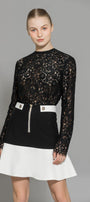 Nyomi Drop Waist Front Zipper Wool Mini Skirt - MEAN BLVD