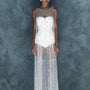 Nyxia Straight Sleeveless Mesh Floor Length Dress - MEAN BLVD
