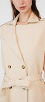 Oaklee Wrap Double Breasted Khaki Calf Length Dress - MEAN BLVD
