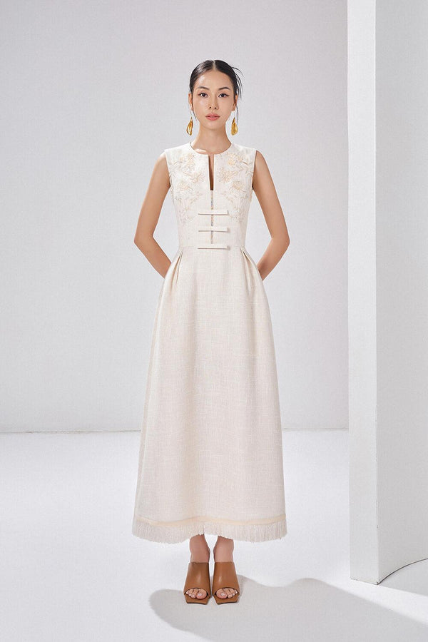 Oaklynn A-line Sleeveless Polyester Ankle Length Dress - MEAN BLVD