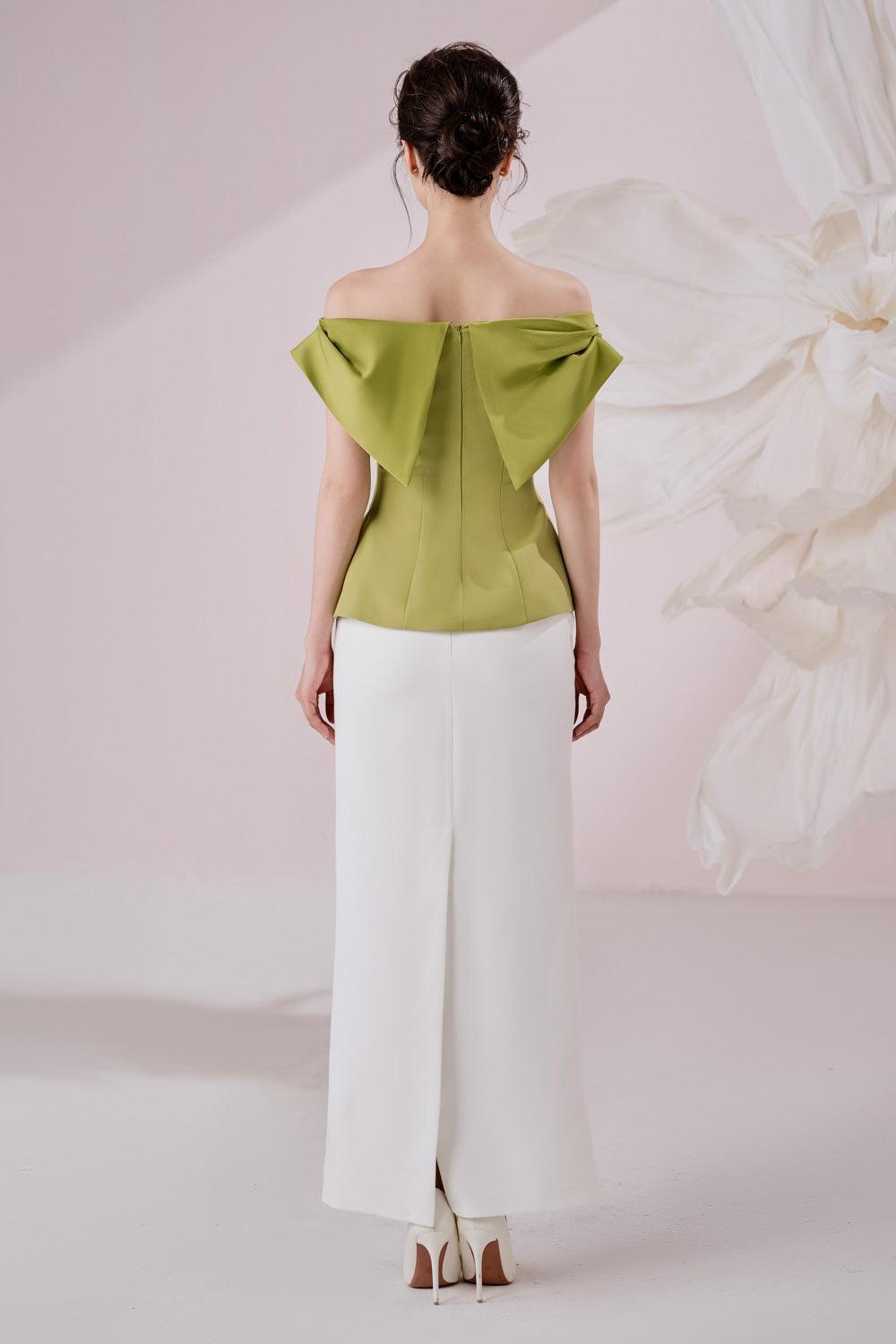 Oasis Slit Off-Shoulder Twill Top - MEAN BLVD