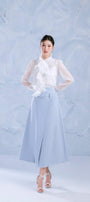 Ocean Straight Ruffle Collar Organza Cotton Shirt - MEAN BLVD