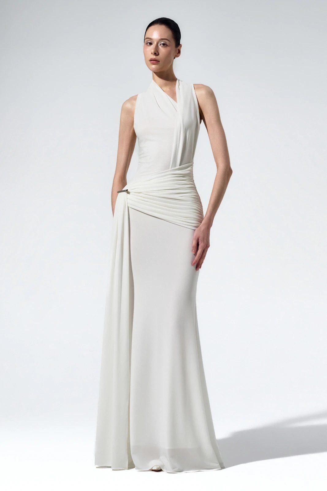 Odette Ruched Maxi Dress - MEAN BLVD