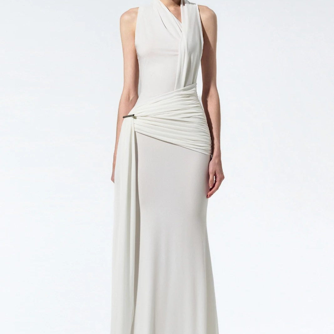 Odette Ruched Maxi Dress - MEAN BLVD