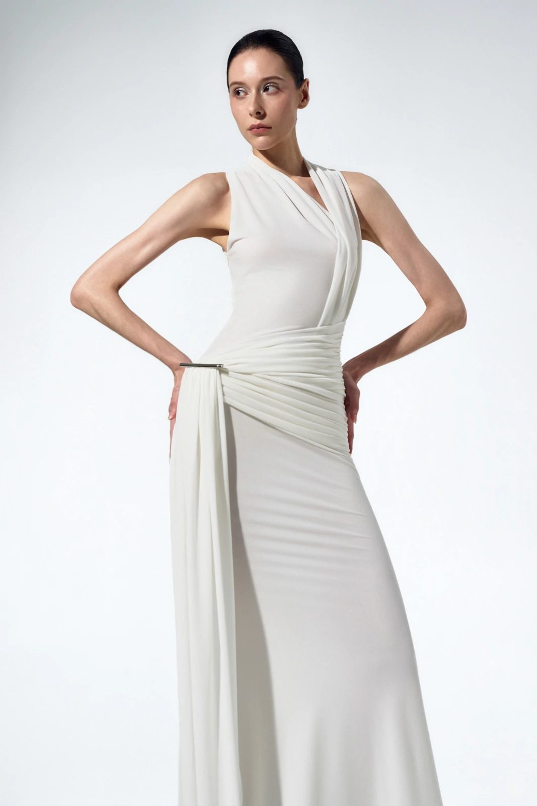 Odette Ruched Maxi Dress - MEAN BLVD