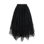 Odette Layered Gathered Mesh Calf Length Skirt - MEAN BLVD
