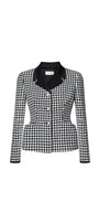 Odette Peplum Notch Lapel Tweed Jacket - MEAN BLVD