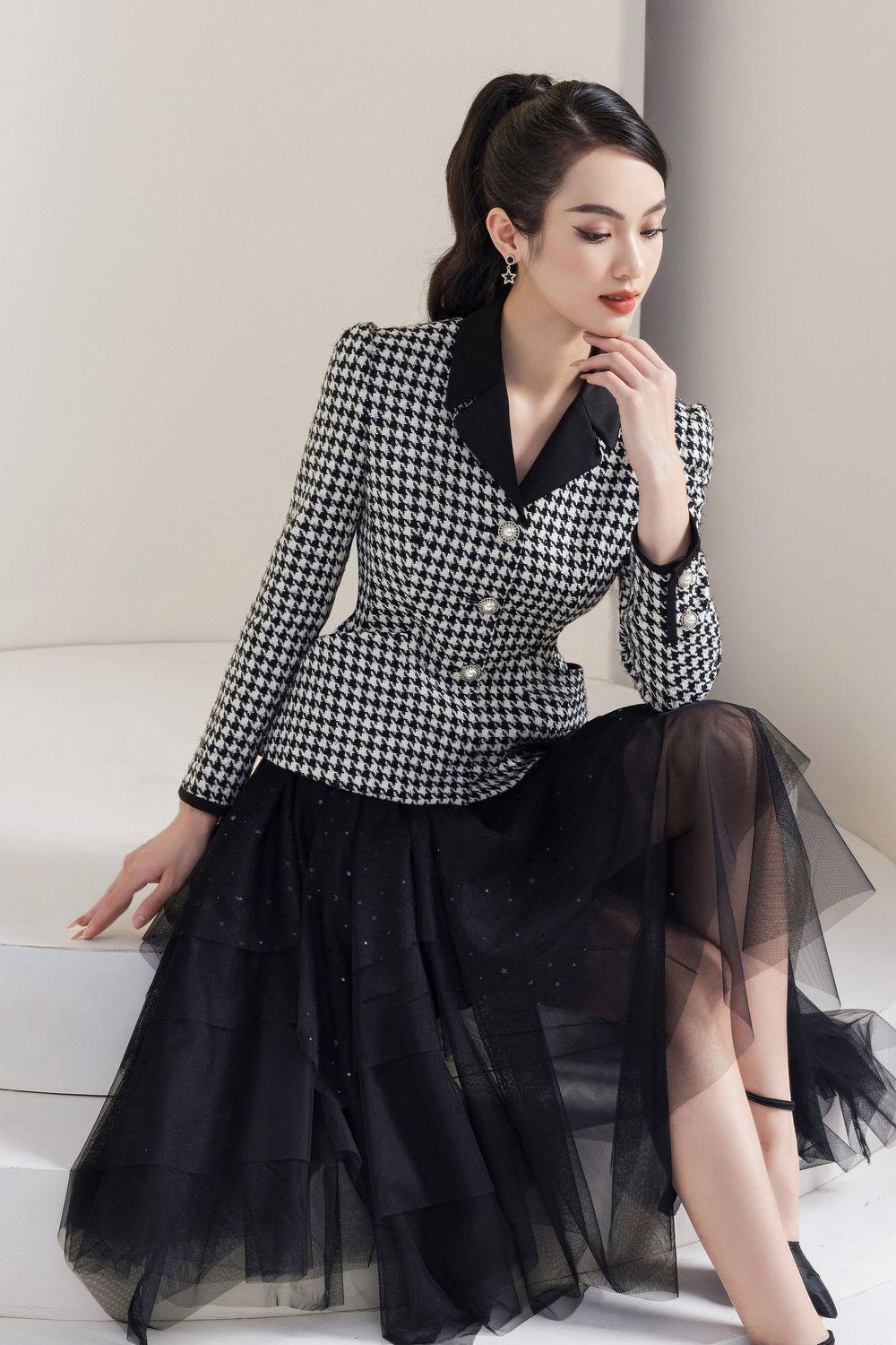 Odette Peplum Notch Lapel Tweed Jacket - MEAN BLVD
