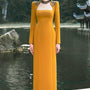 Odyssey Sheath Choker Neck Velvet Floor Length Dress - MEAN BLVD
