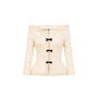 Off-Shoulder Crystal Beaded Blazer - MEAN BLVD