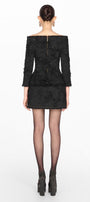 Off-Shoulder Crystal Beaded Blazer - MEAN BLVD