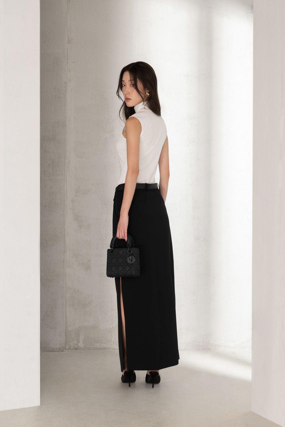 Olive Bodycon Sleeveless Wool Top - MEAN BLVD