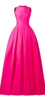 Olivia Ball Gown Round Neck Taffeta Maxi Dress - MEAN BLVD