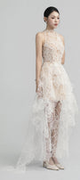 Olivia High-Low Lace Midi Dress - MEAN BLVD
