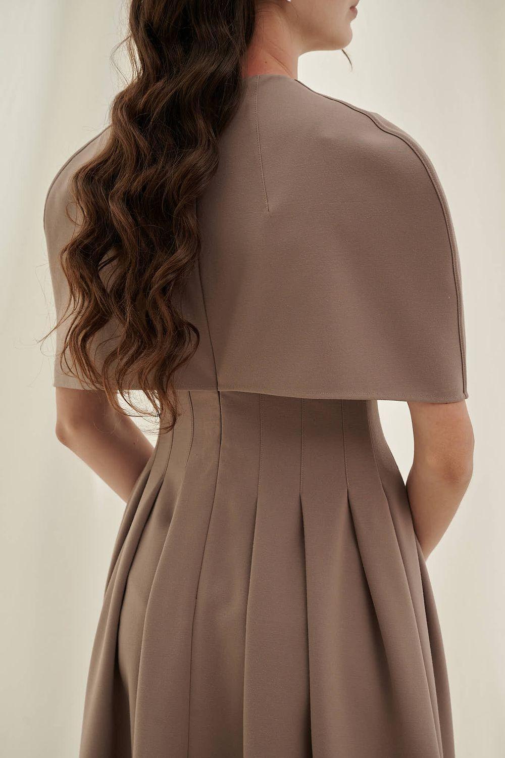 Olivia Kelsey A-line Cape Shoulder Cotton Midi Dress - MEAN BLVD