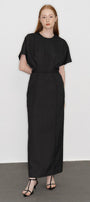 Olivia Sheath Short Sleeved Polycotton Maxi Dress - MEAN BLVD