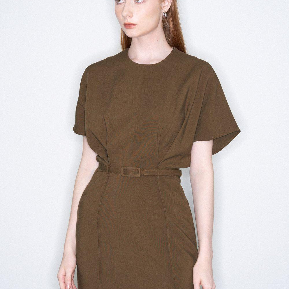 Olivia Sheath Short Sleeved Polycotton Maxi Dress - MEAN BLVD