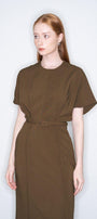 Olivia Sheath Short Sleeved Polycotton Maxi Dress - MEAN BLVD