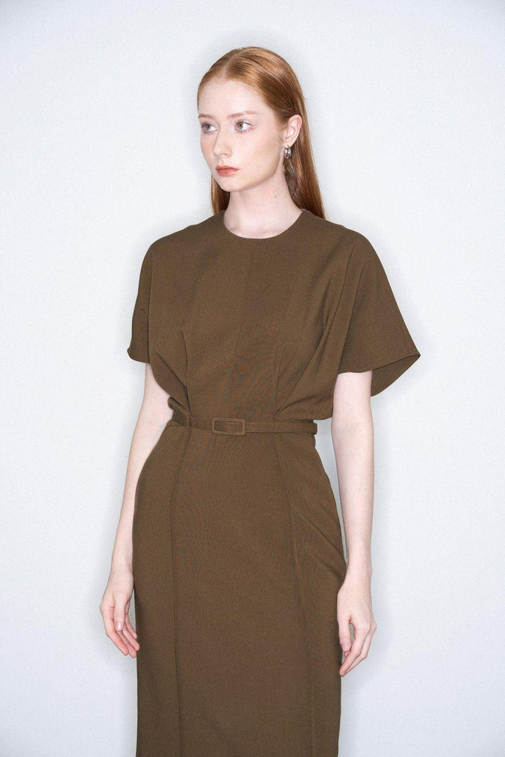 Olivia Sheath Short Sleeved Polycotton Maxi Dress - MEAN BLVD