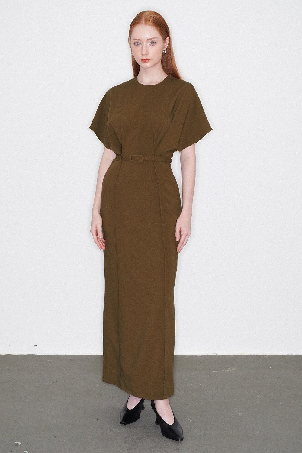Olivia Sheath Short Sleeved Polycotton Maxi Dress - MEAN BLVD