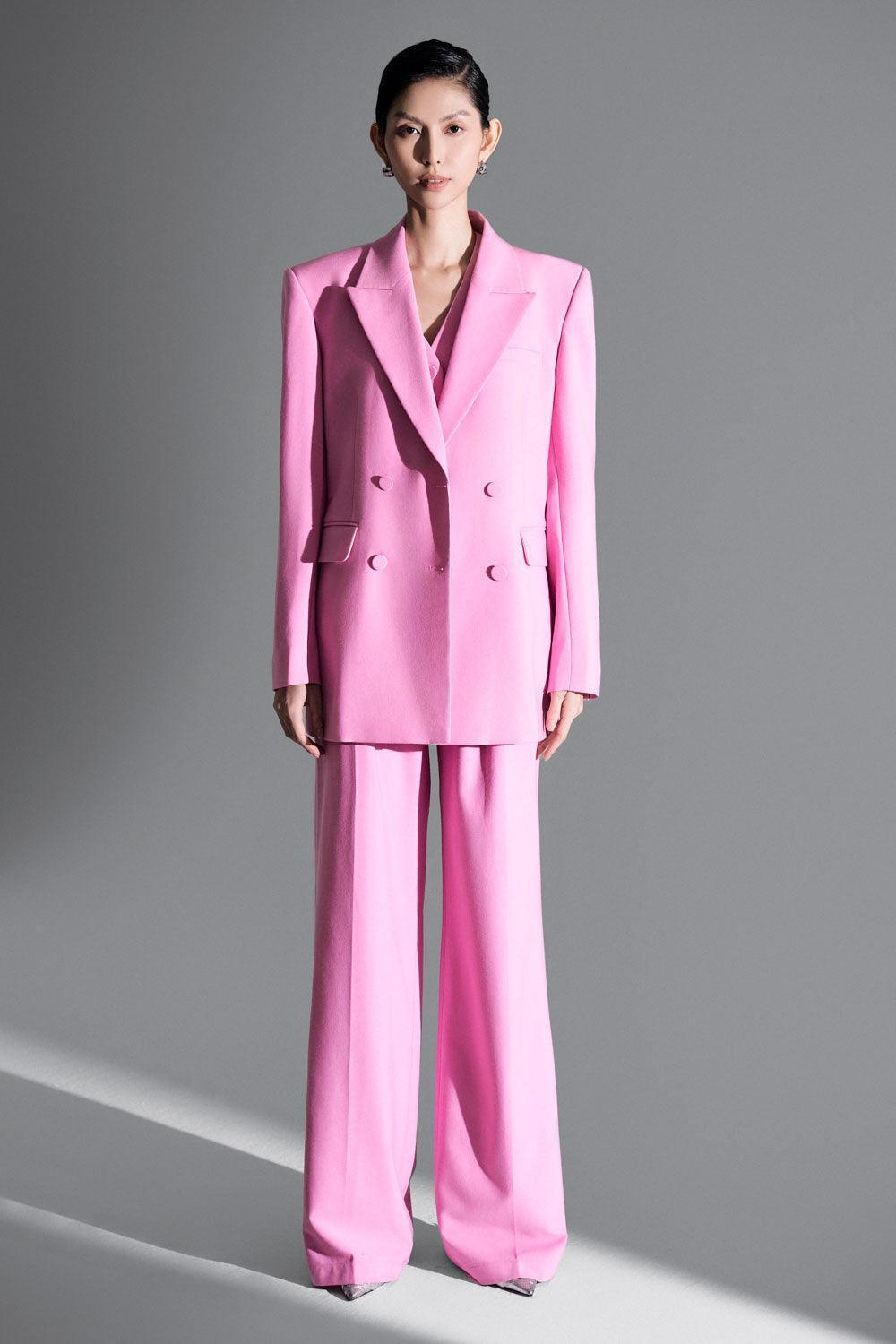 Olivia Straight Peak Lapel Twill Blazer - MEAN BLVD
